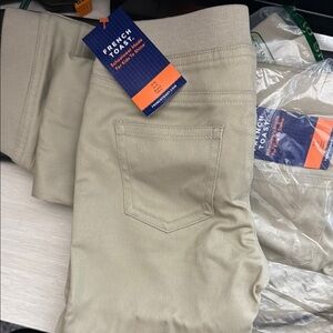 French Toast Tan Casual Pants Cotton Blend